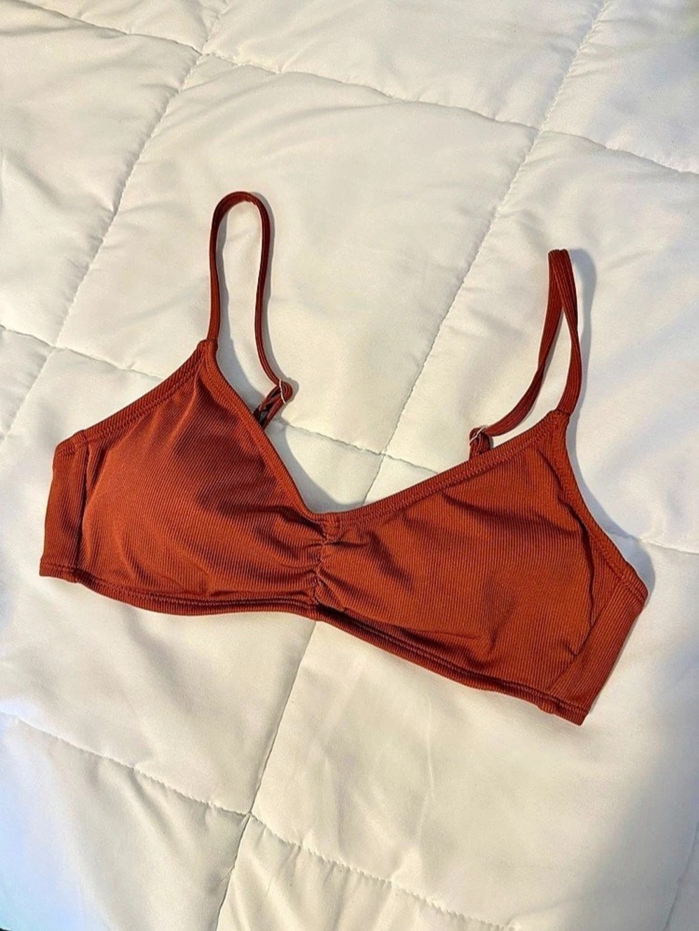 Shade&Shore Bikini Top in Rust Brown Size S, NWOT